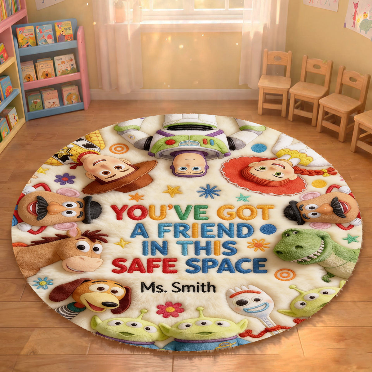 Personalized Non-Slip Tufted Rug with Teacher Design Gift Non-Slip Tufted Rug GradoCreations