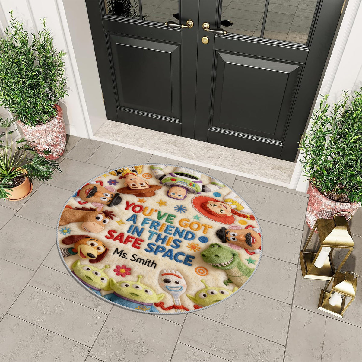 Personalized Non-Slip Tufted Rug with Teacher Design Gift Non-Slip Tufted Rug GradoCreations