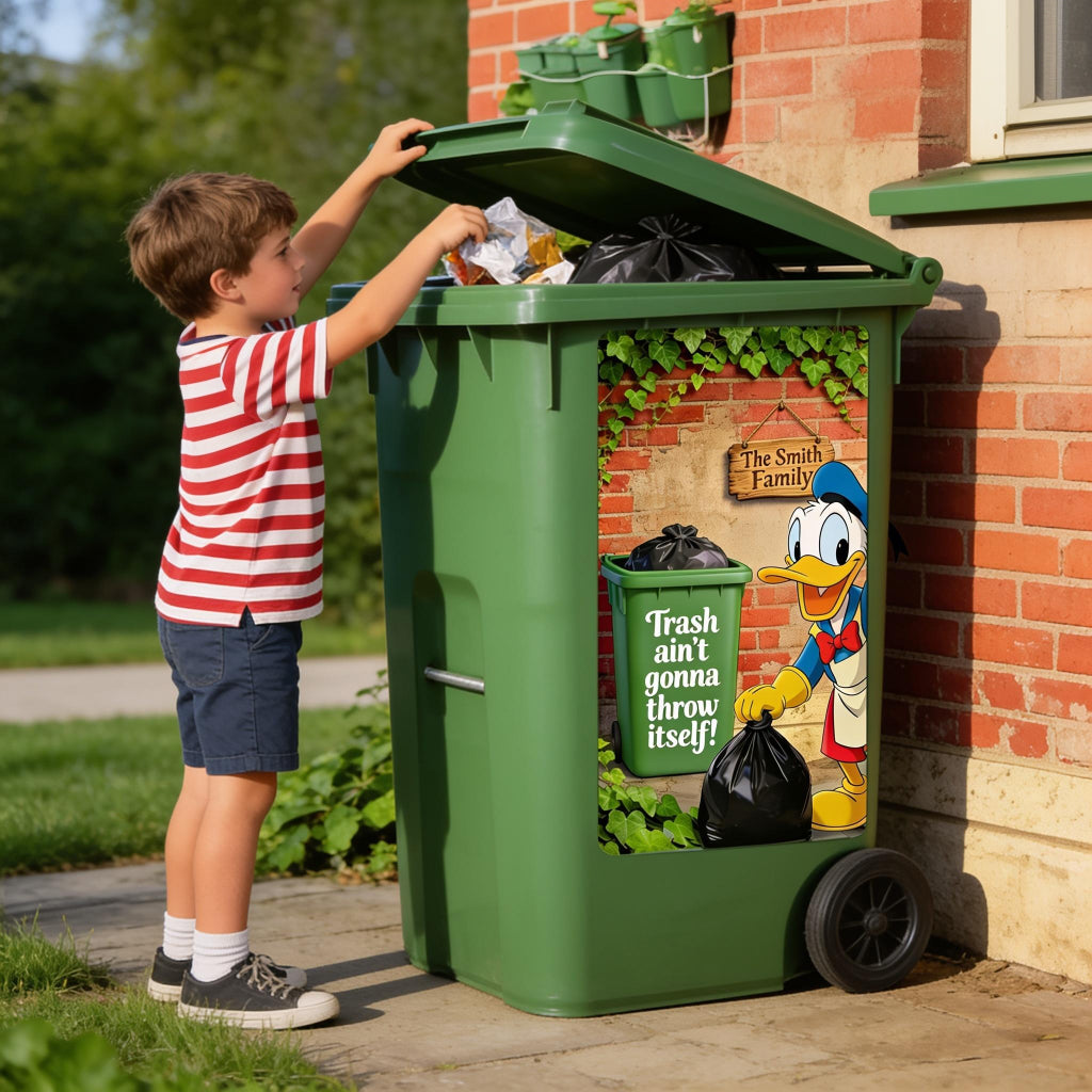 Personalized Disney Mouse Trash Bin Decal for Home Wall Decal GradoCreations