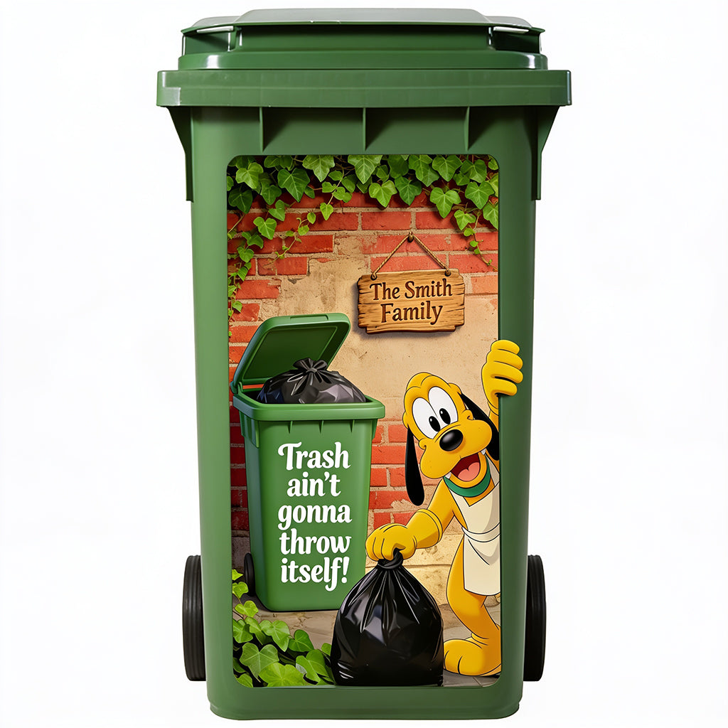 Personalized Disney Mouse Trash Bin Decal for Home Wall Decal GradoCreations