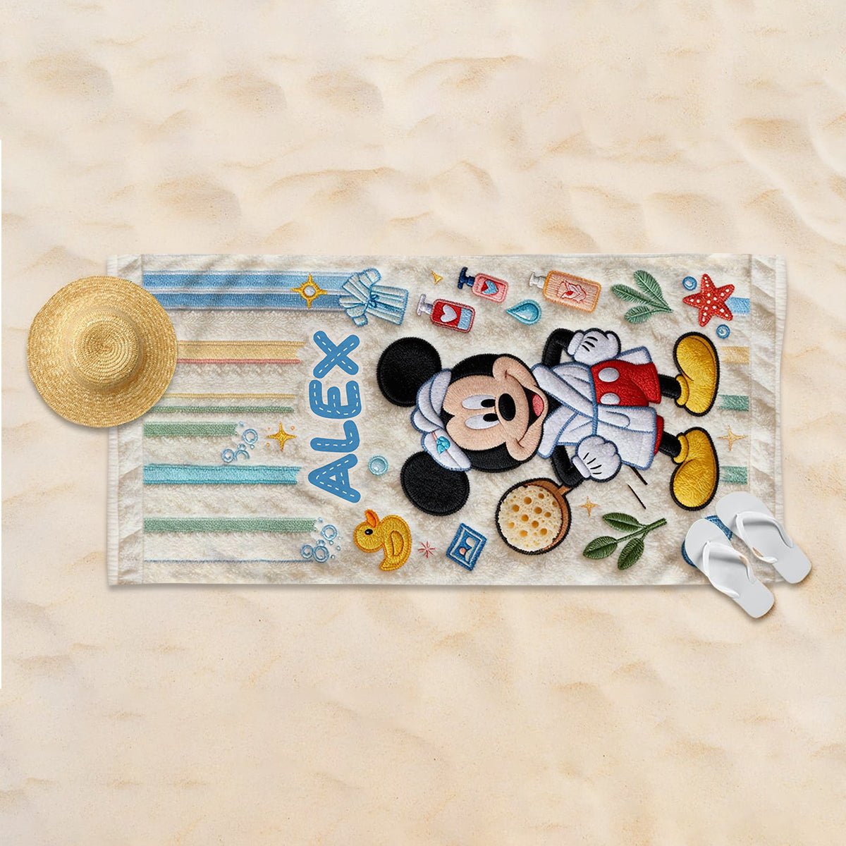Personalized Quick-dry Beach Towel Custom Name Summer Gift Beach Towel GradoCreations