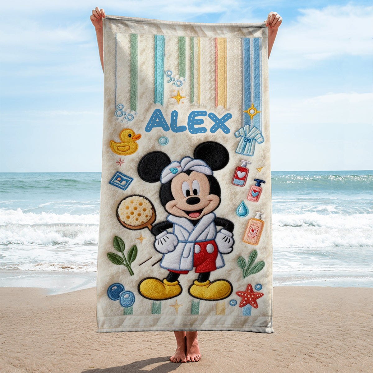 Personalized Quick-dry Beach Towel Custom Name Summer Gift Beach Towel GradoCreations