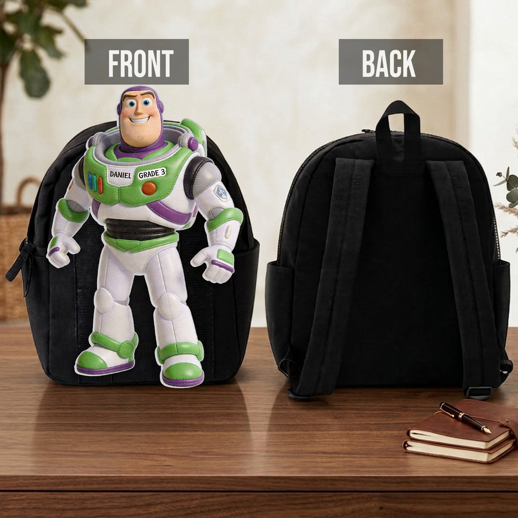 Personalized Changeable Leather Patch Backpack for Kids Changeable Leather Patch Backpack GradoCreations