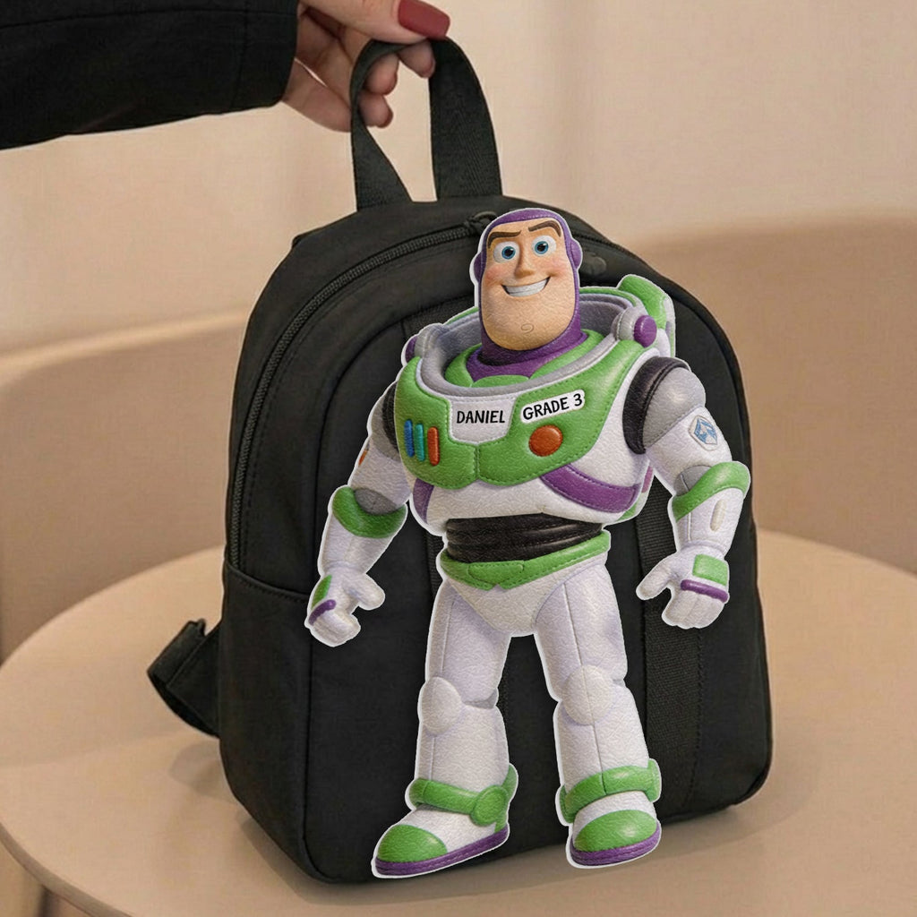 Personalized Changeable Leather Patch Backpack for Kids Changeable Leather Patch Backpack GradoCreations