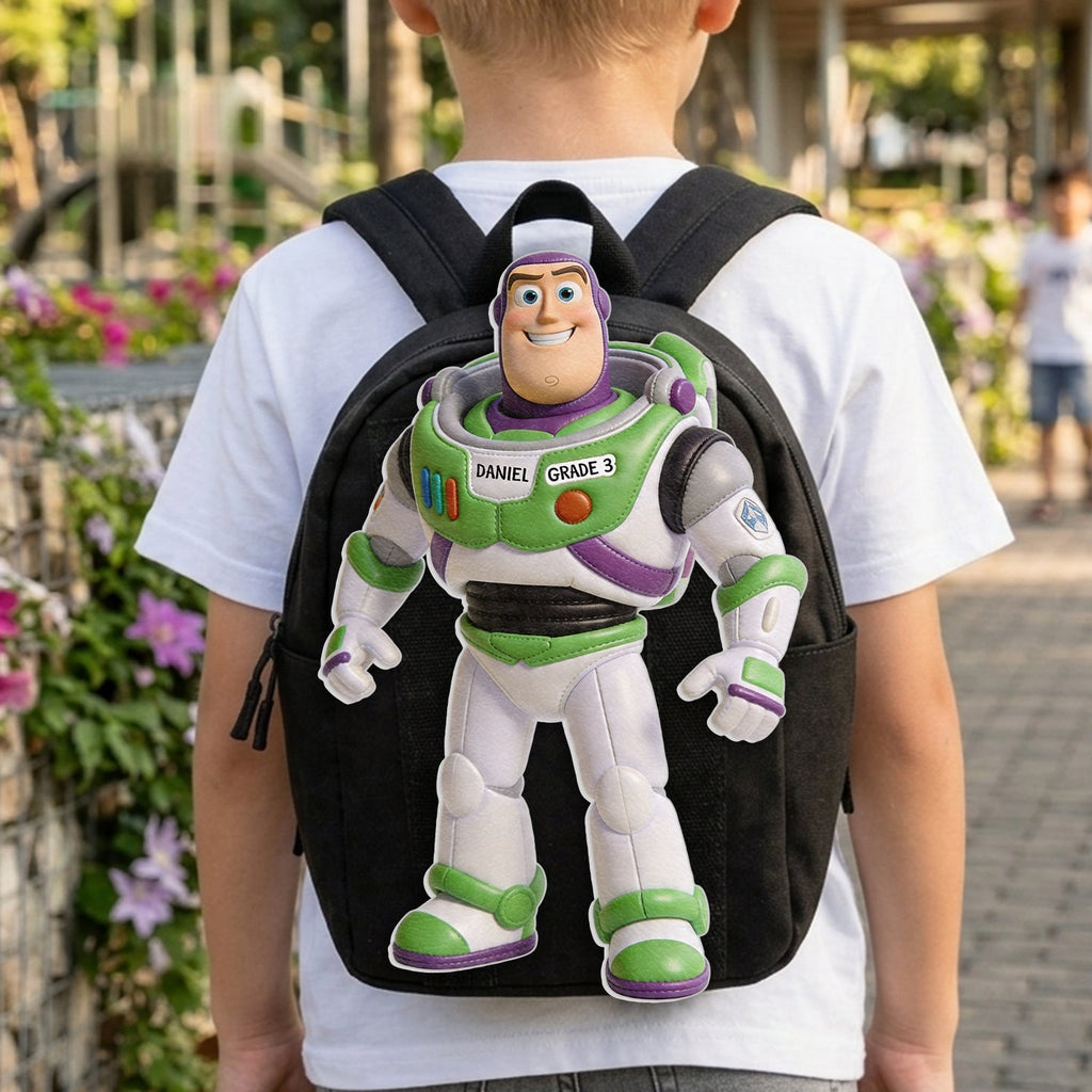 Personalized Changeable Leather Patch Backpack for Kids Changeable Leather Patch Backpack GradoCreations