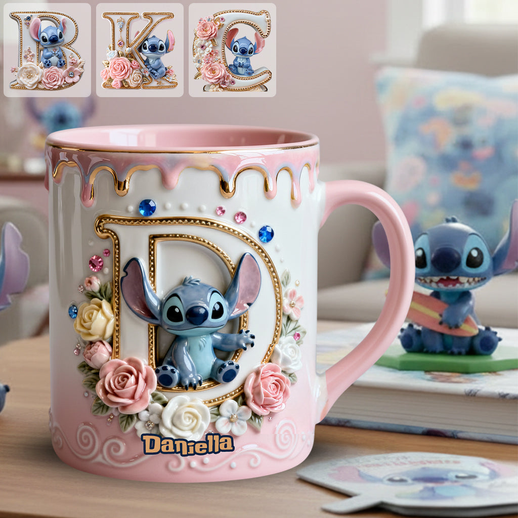 Personalized Ohana Accent Mug & Coaster for Blue Monster Lover Accent Mug & Coaster GradoCreations