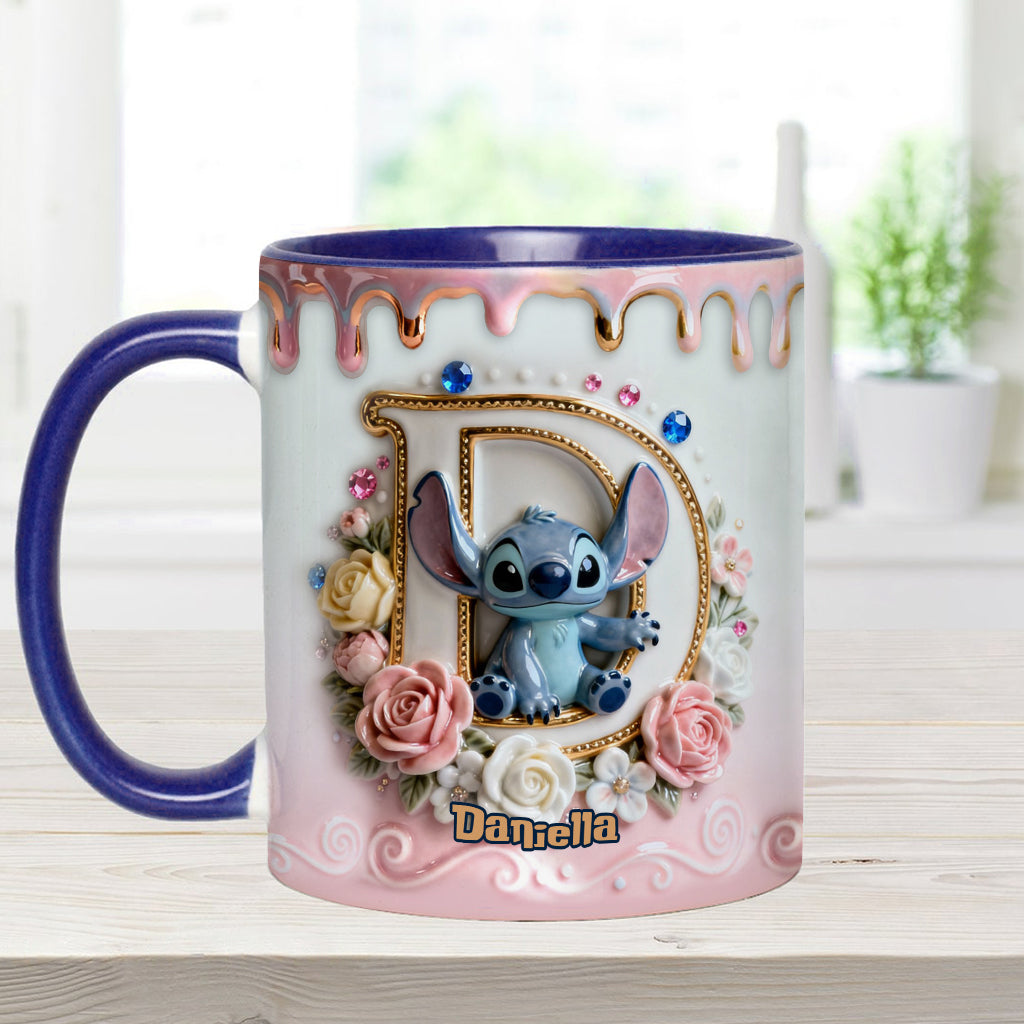 Personalized Ohana Accent Mug & Coaster for Blue Monster Lover Accent Mug & Coaster GradoCreations