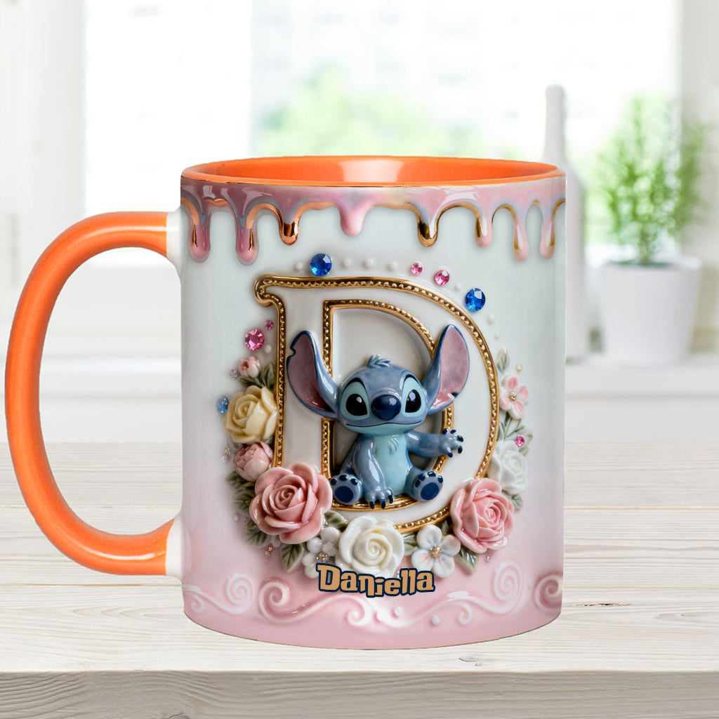Personalized Ohana Accent Mug & Coaster for Blue Monster Lover Accent Mug & Coaster GradoCreations