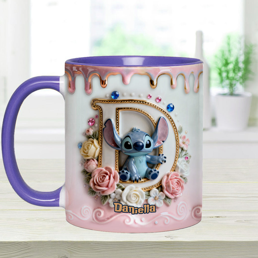 Personalized Ohana Accent Mug & Coaster for Blue Monster Lover Accent Mug & Coaster GradoCreations