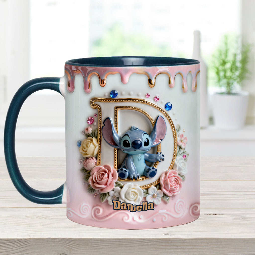 Personalized Ohana Accent Mug & Coaster for Blue Monster Lover Accent Mug & Coaster GradoCreations