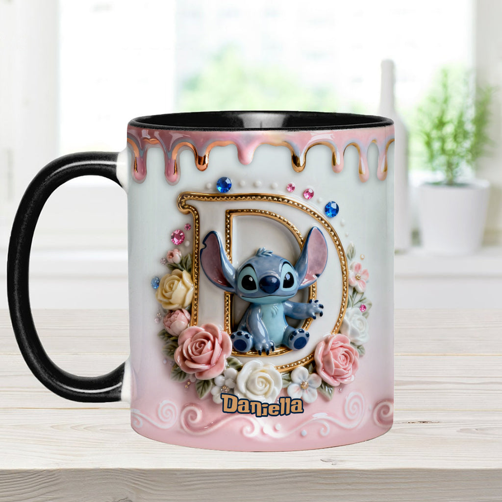 Personalized Ohana Accent Mug & Coaster for Blue Monster Lover Accent Mug & Coaster GradoCreations