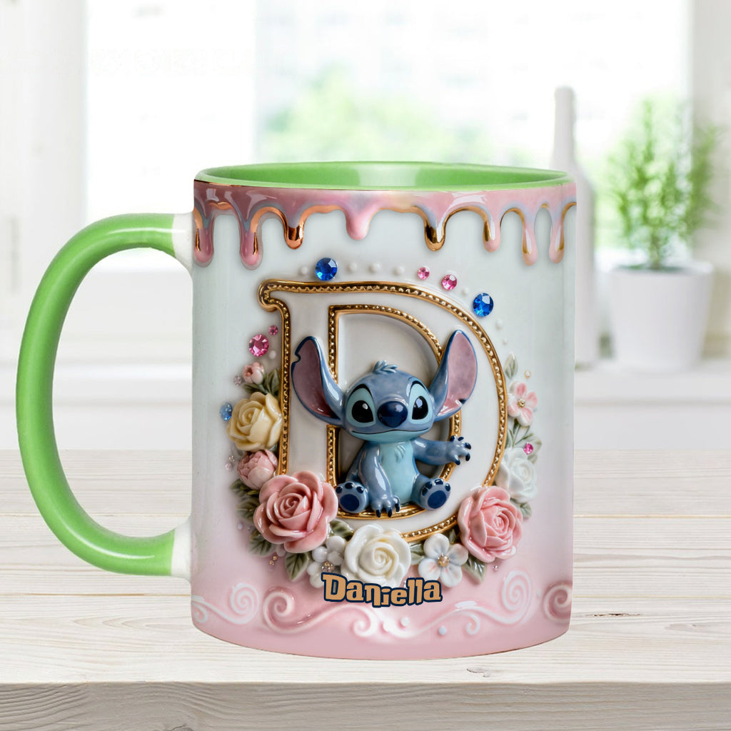 Personalized Ohana Accent Mug & Coaster for Blue Monster Lover Accent Mug & Coaster GradoCreations