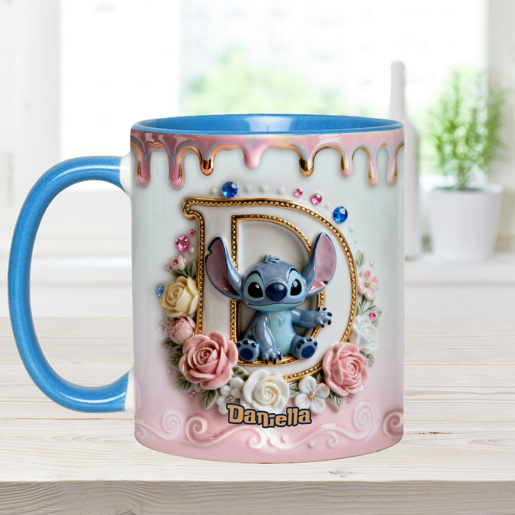 Personalized Ohana Accent Mug & Coaster for Blue Monster Lover Accent Mug & Coaster GradoCreations