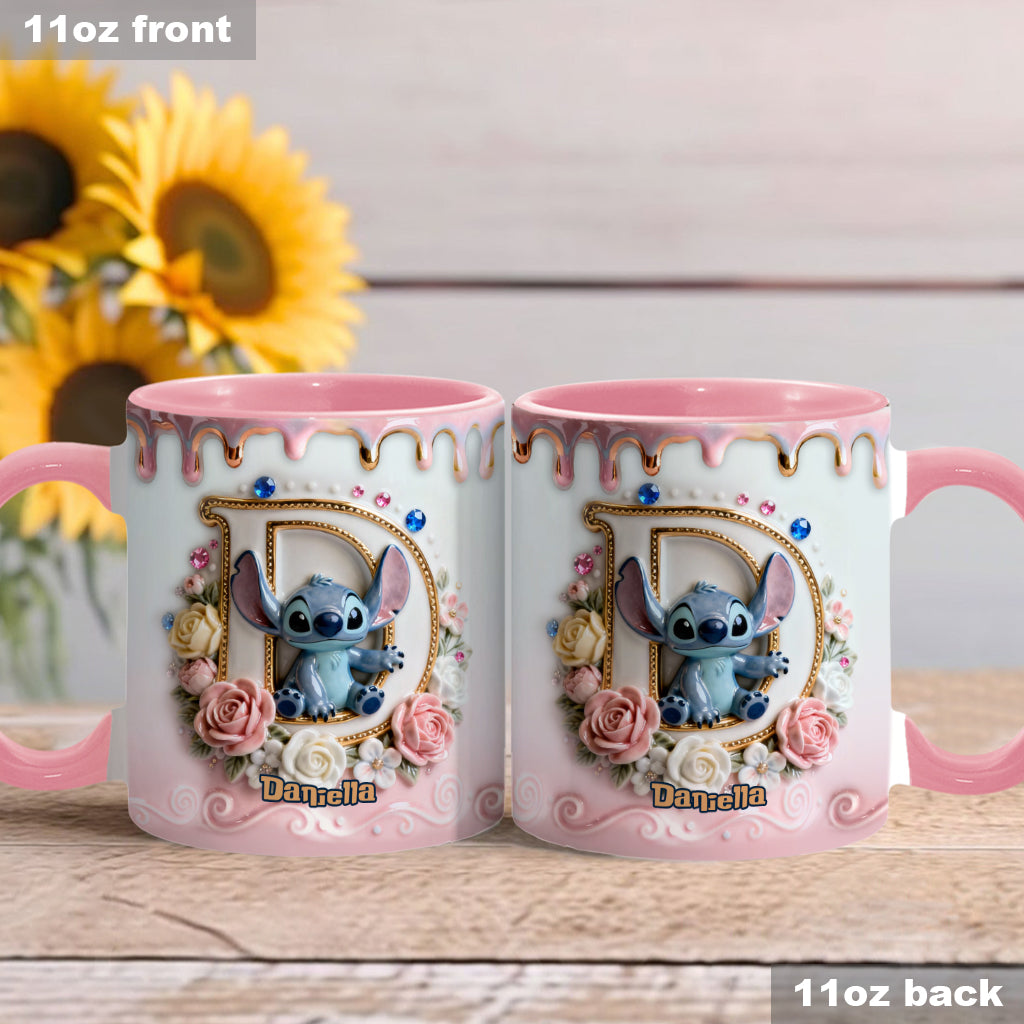 Personalized Ohana Accent Mug & Coaster for Blue Monster Lover Accent Mug & Coaster GradoCreations