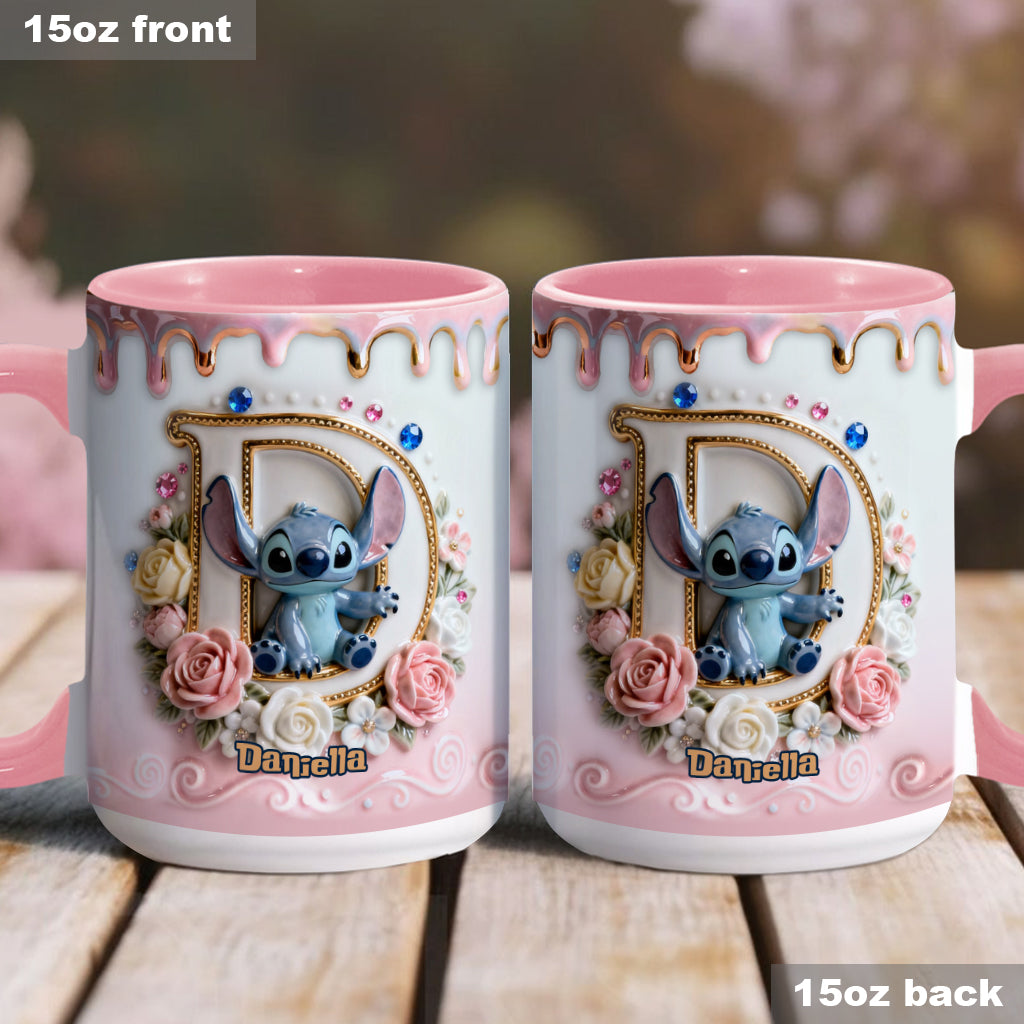 Personalized Ohana Accent Mug & Coaster for Blue Monster Lover Accent Mug & Coaster GradoCreations