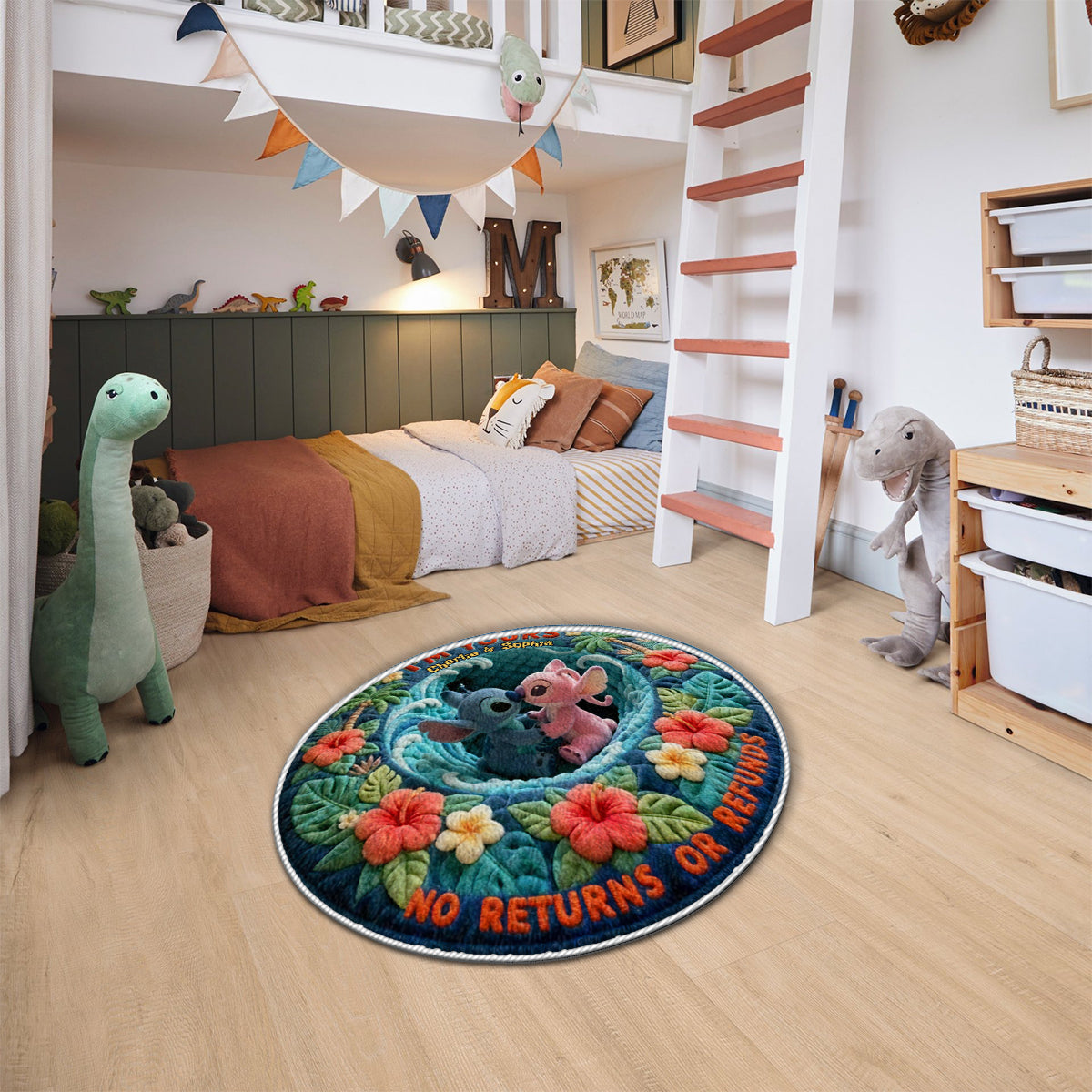 Personalized Non-Slip Tufted Rug Custom Name Ohana Gift Non-Slip Tufted Rug GradoCreations