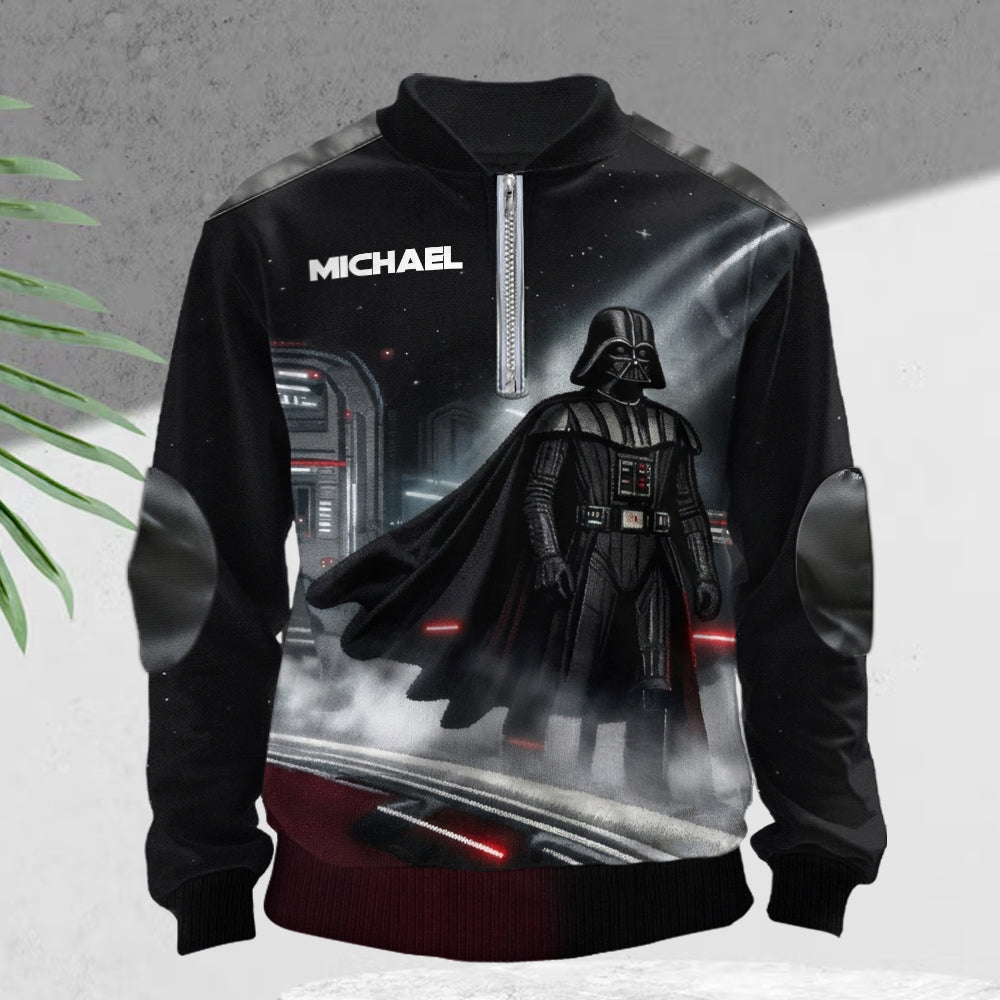 Personalized Darth Vader Zip-Up Sweatshirt for Men Men Zip-Up Sweatshirt GradoCreations