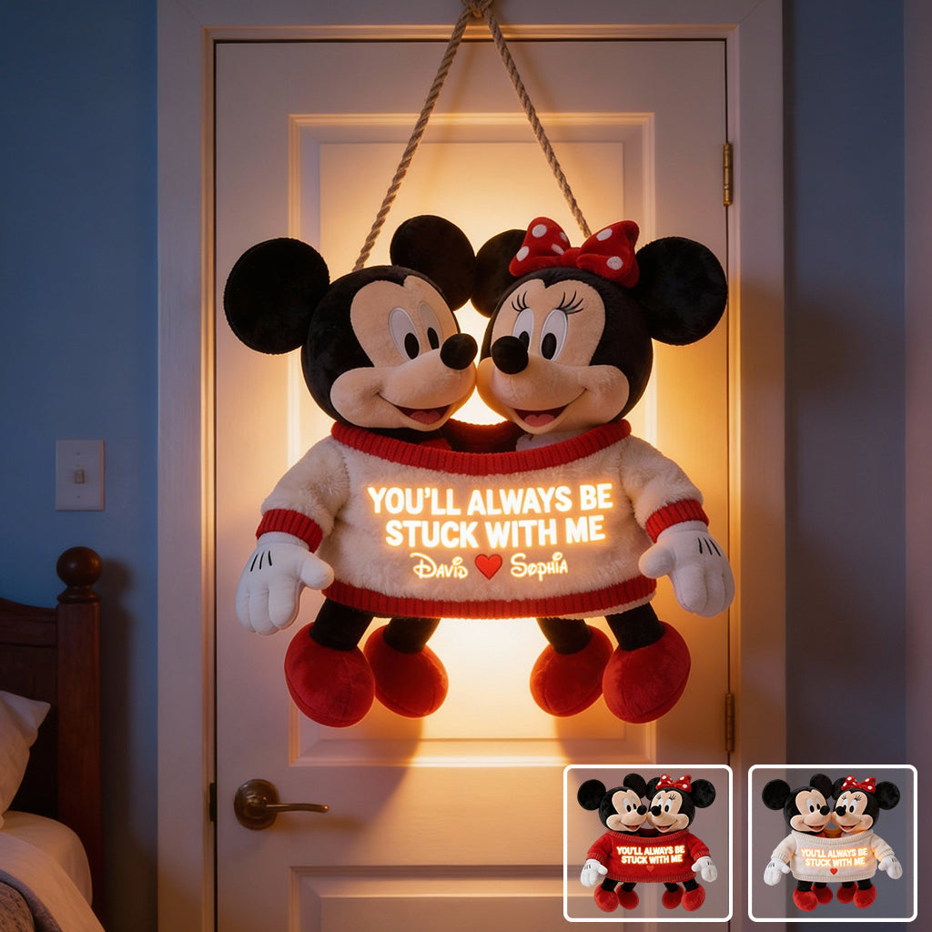 Personalized LED Acrylic Sign Mickey Mouse Custom Gift for Couples LED Light Acrylic Sign GradoCreations