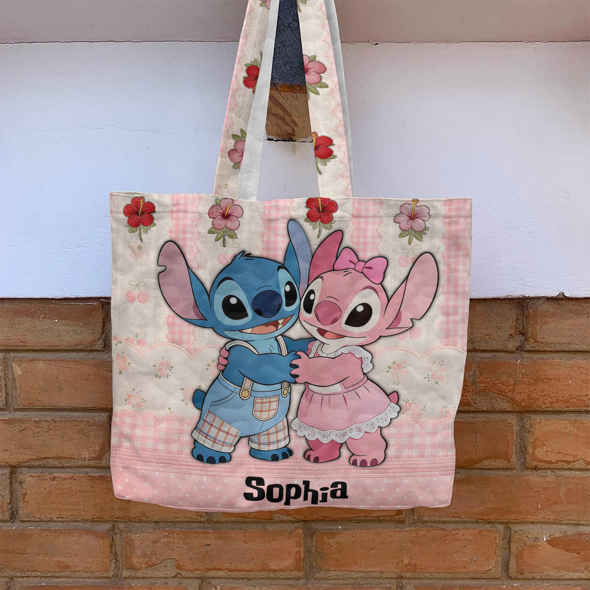 Personalized Cute Cartoon Monster Quilted Tote Bag Gift for Kids Quilted Tote Bag GradoCreations