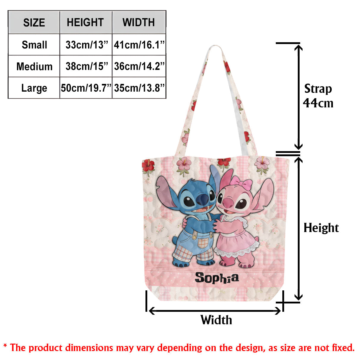 Personalized Cute Cartoon Monster Quilted Tote Bag Gift for Kids Quilted Tote Bag GradoCreations