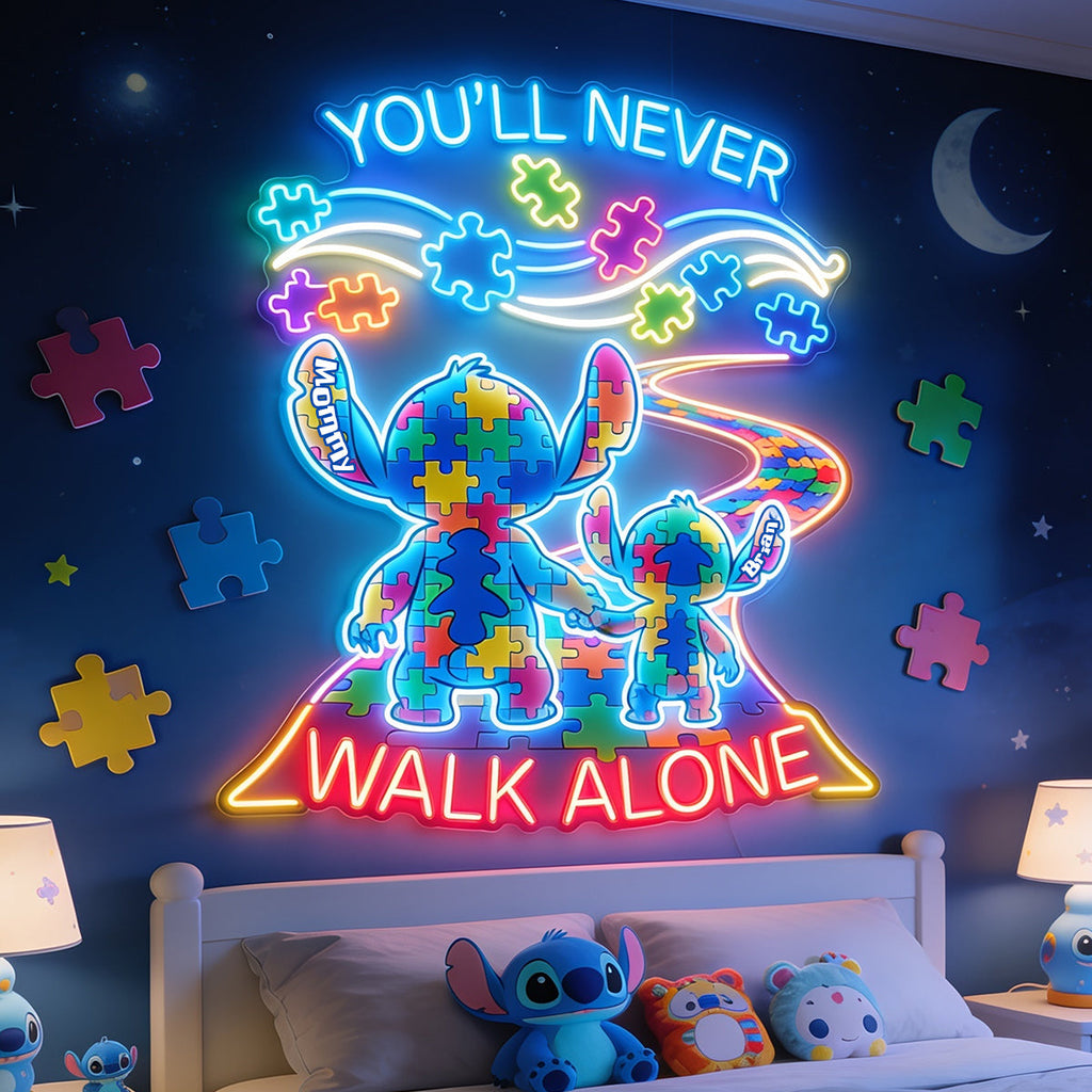 Personalized Autism Awareness Neon LED Light Sign Custom Decor Neon LED Light Sign GradoCreations