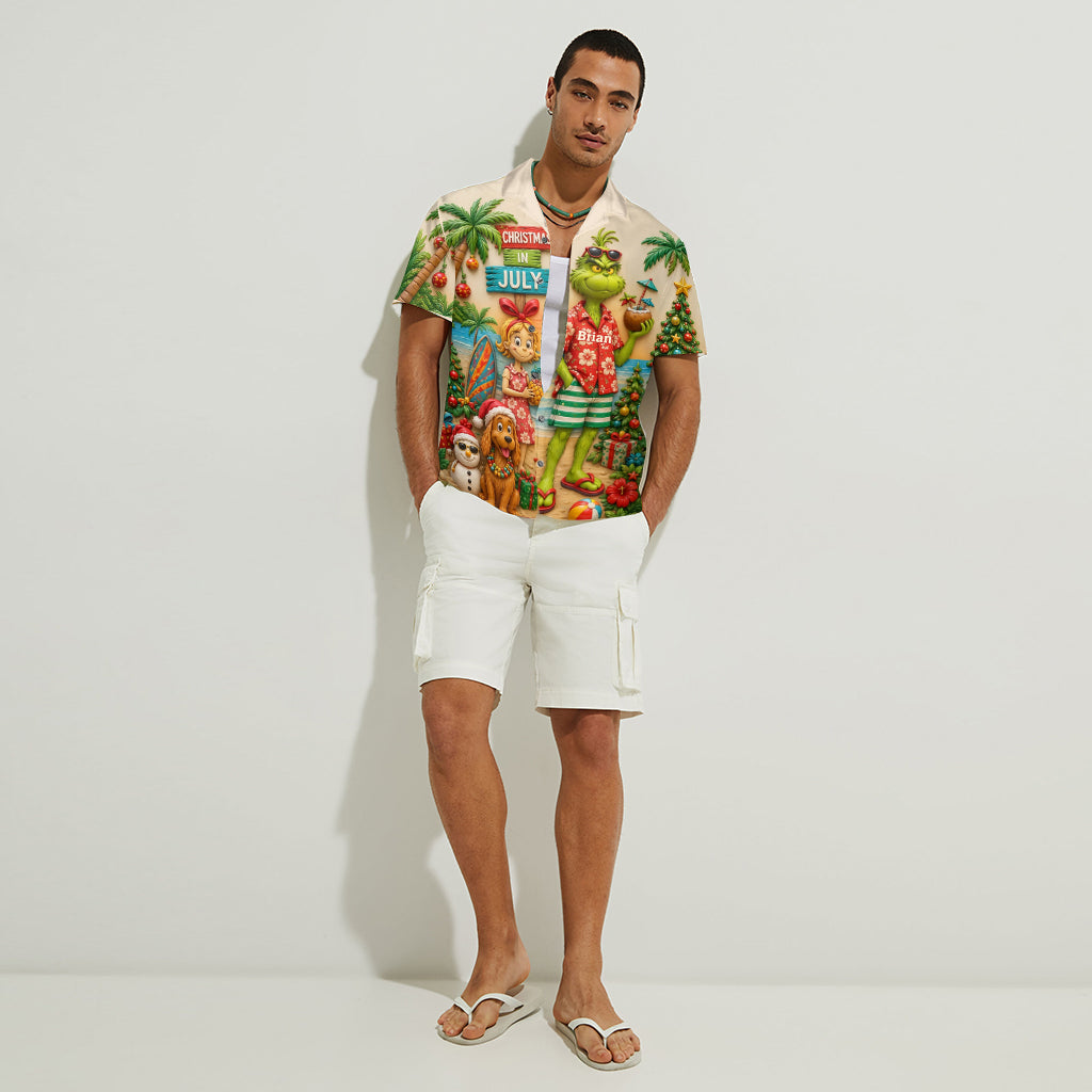 Personalized Christmas in July Hawaiian Shirt Gift for Movie Lovers