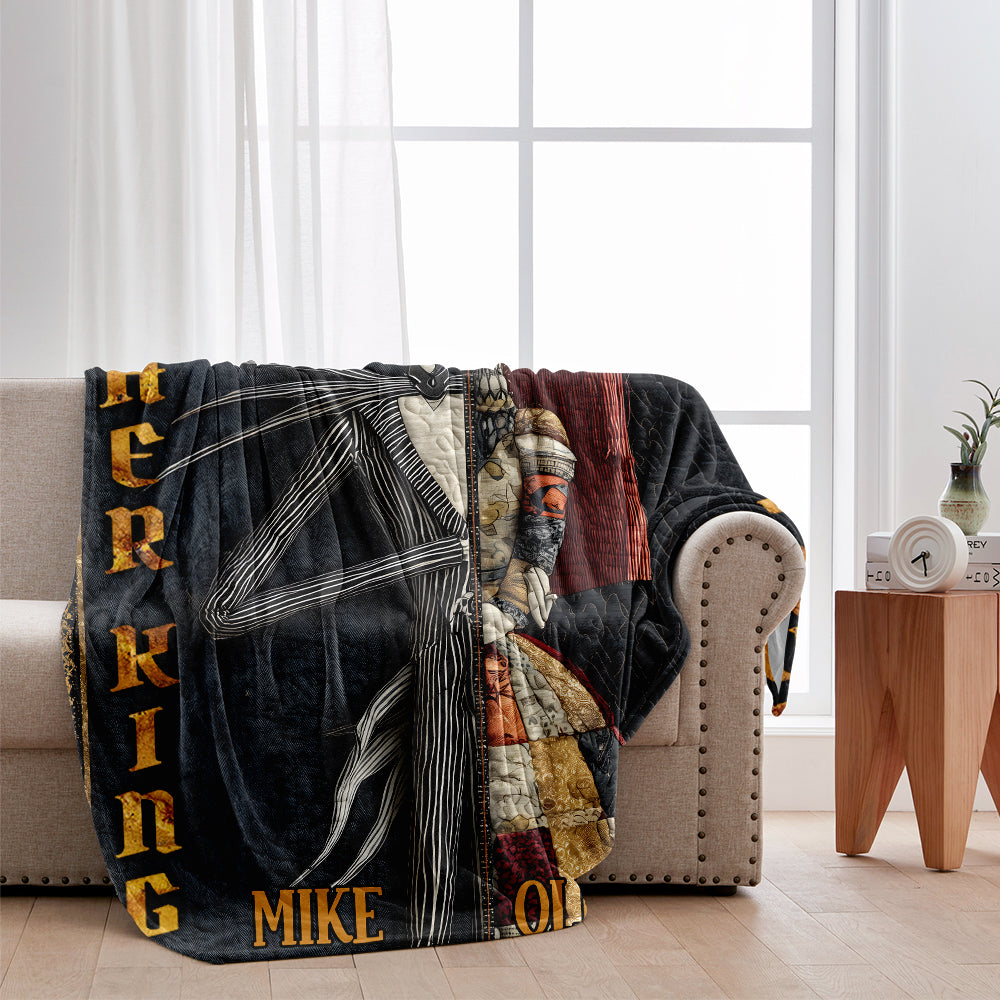Personalized Nightmare Blanket Her King His Queen Custom Name Gift Blanket GradoCreations