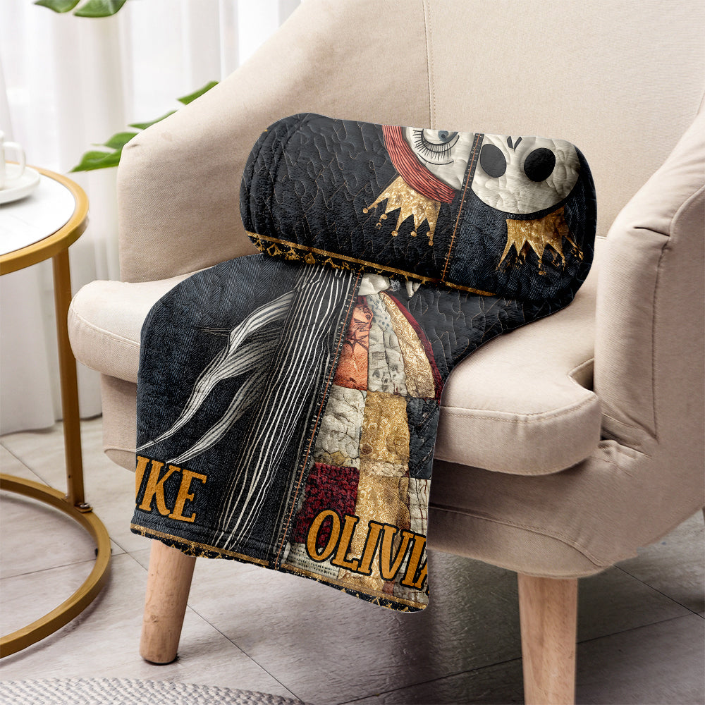 Personalized Nightmare Blanket Her King His Queen Custom Name Gift Blanket GradoCreations