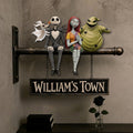 Personalized Nightmare Before Christmas Wooden Wall Sign Gift Wooden Wall Mount Sign GradoCreations