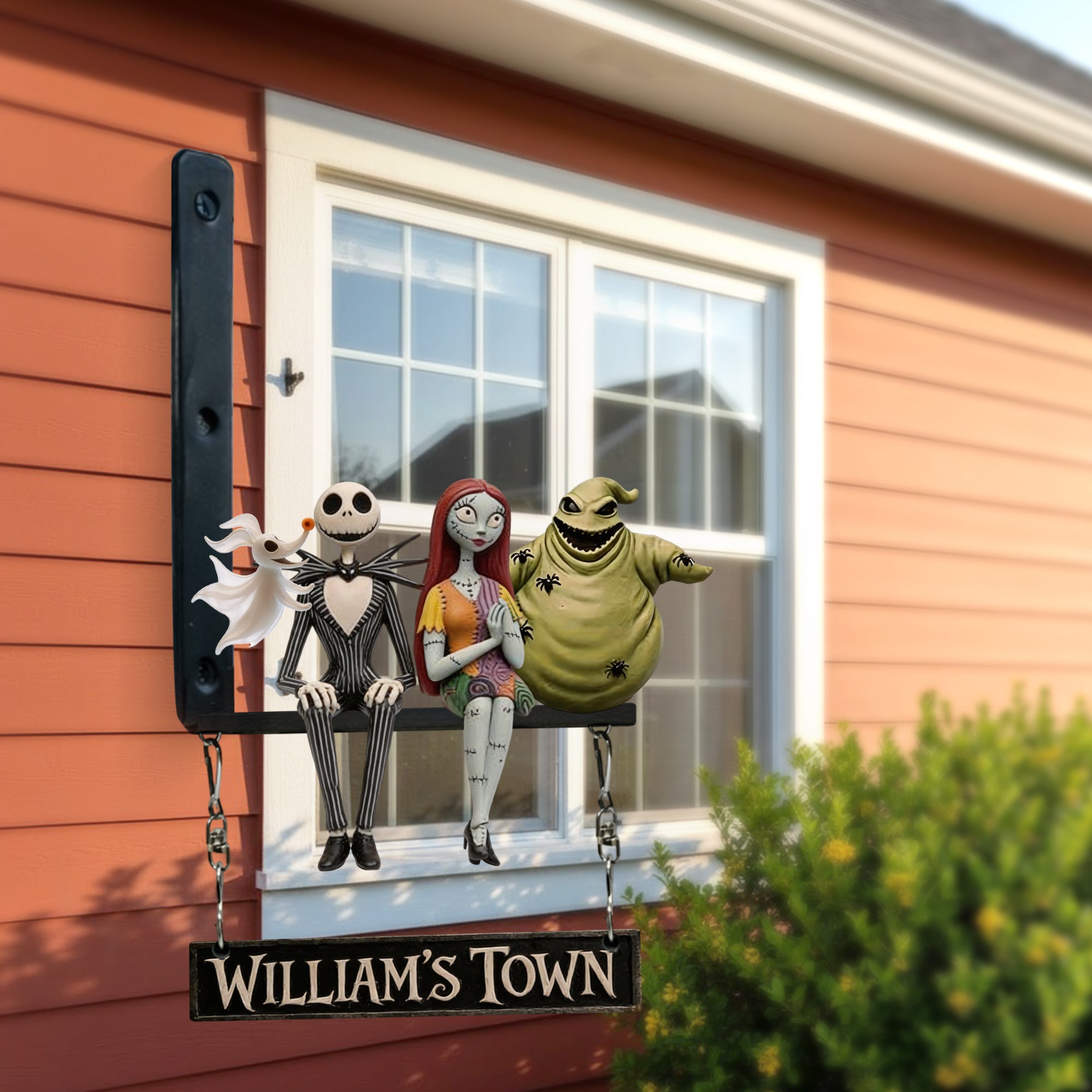 Personalized Nightmare Before Christmas Wooden Wall Sign Gift Wooden Wall Mount Sign GradoCreations