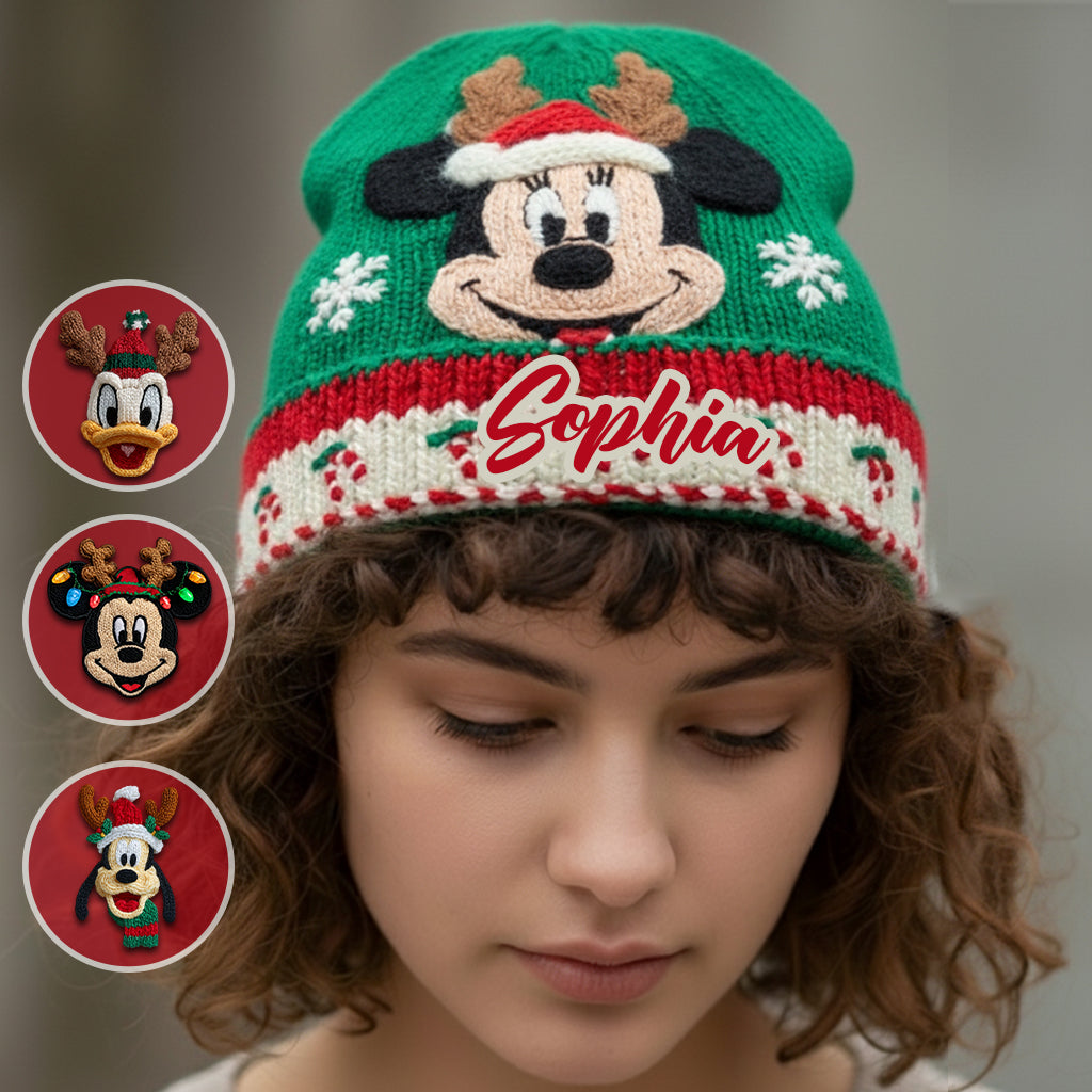 Personalized Disney Character Beanie Hat for Kids & Adults - Christmas Gift Beanie Hat GradoCreations