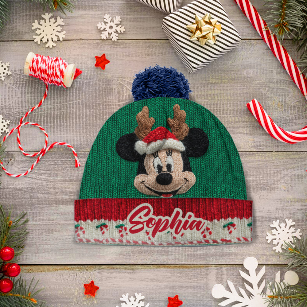 Personalized Disney Character Beanie Hat for Kids & Adults - Christmas Gift Beanie Hat GradoCreations