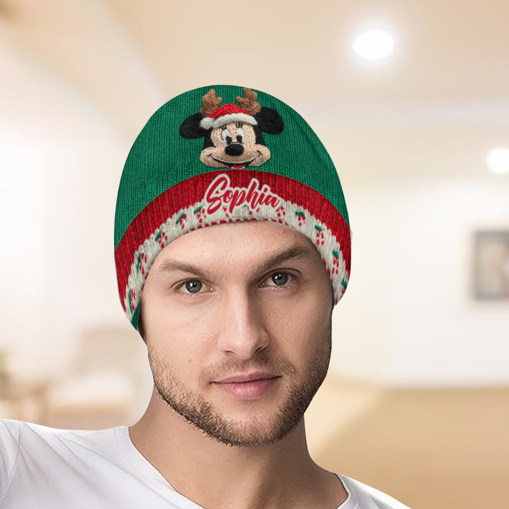 Personalized Disney Character Beanie Hat for Kids & Adults - Christmas Gift Beanie Hat GradoCreations