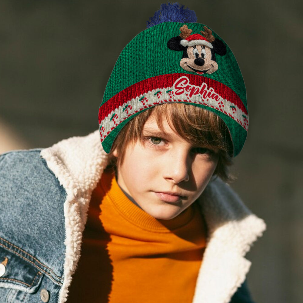 Personalized Disney Character Beanie Hat for Kids & Adults - Christmas Gift Beanie Hat GradoCreations