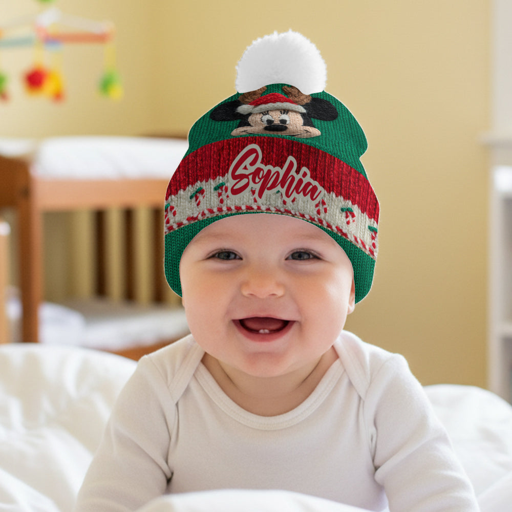 Personalized Disney Character Beanie Hat for Kids & Adults - Christmas Gift Beanie Hat GradoCreations
