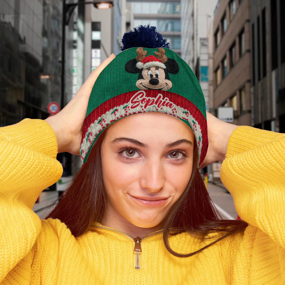 Personalized Disney Character Beanie Hat for Kids & Adults - Christmas Gift Beanie Hat GradoCreations