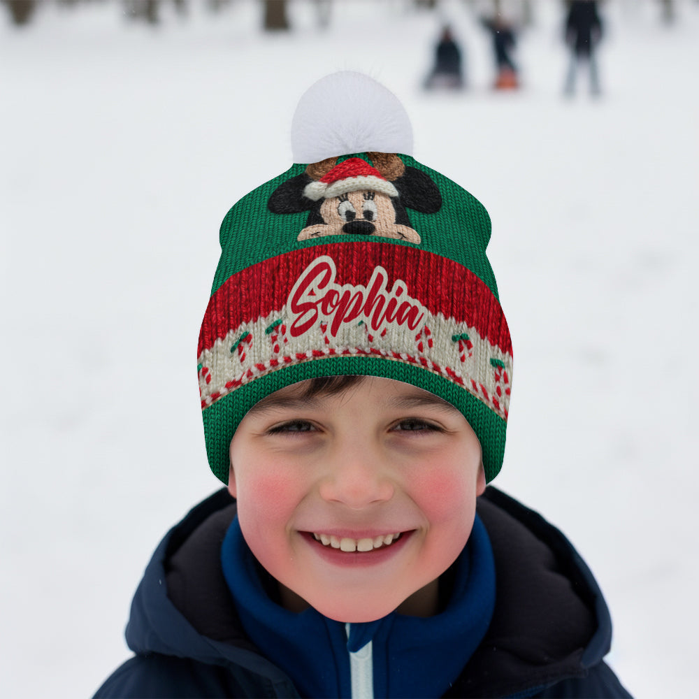 Personalized Disney Character Beanie Hat for Kids & Adults - Christmas Gift Beanie Hat GradoCreations