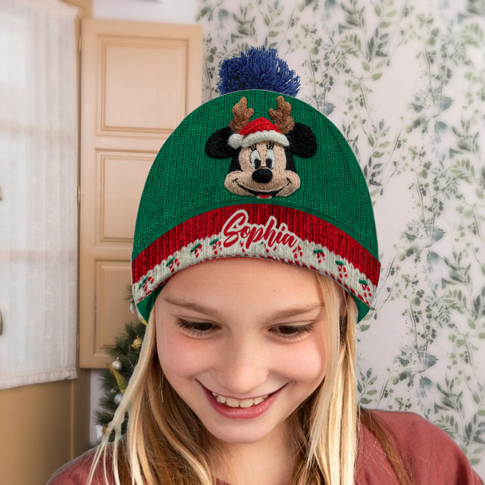 Personalized Disney Character Beanie Hat for Kids & Adults - Christmas Gift Beanie Hat GradoCreations