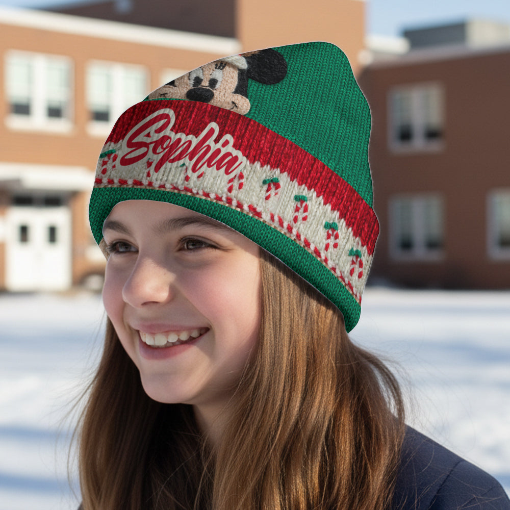 Personalized Disney Character Beanie Hat for Kids & Adults - Christmas Gift Beanie Hat GradoCreations