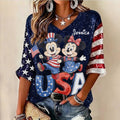 Personalized Mickey Mouse V-Neck T-Shirt for Kids & Adults Fully Printed V-Neck T-Shirt GradoCreations