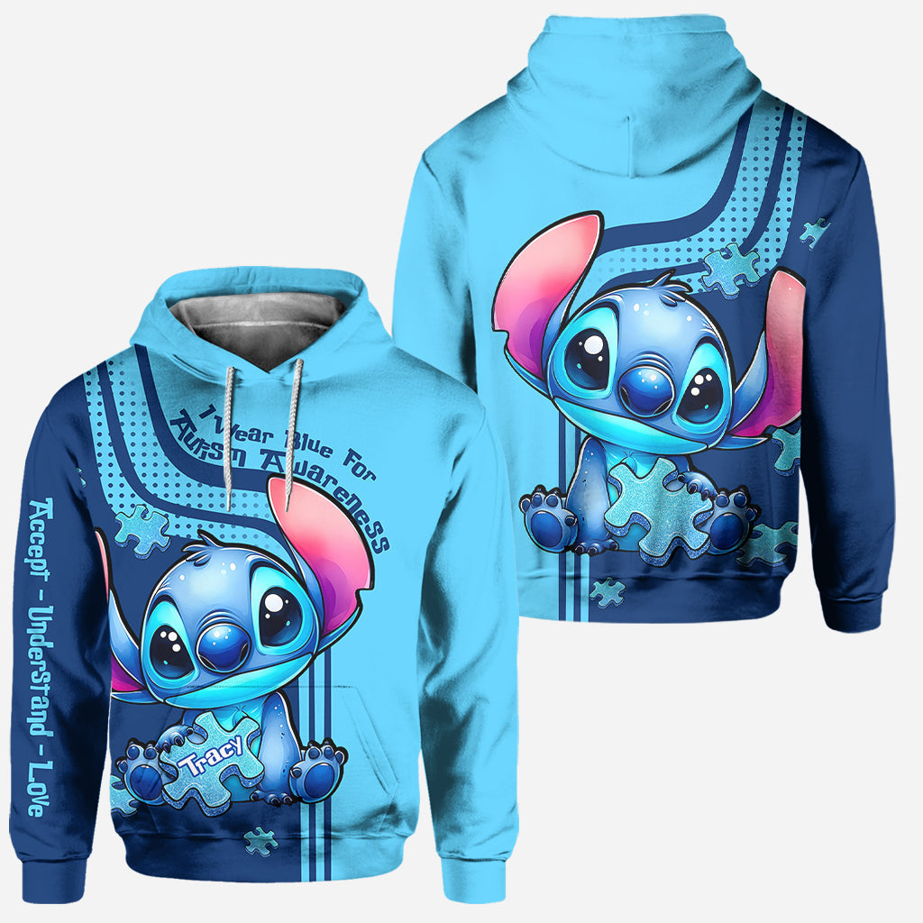 Personalized Autism Awareness Hoodie and Leggings Set for Kids/Adults - Custom Name Gift Hoodie & Leggings GradoCreations