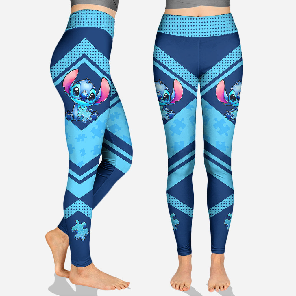 Personalized Autism Awareness Hoodie and Leggings Set for Kids/Adults - Custom Name Gift Hoodie & Leggings GradoCreations