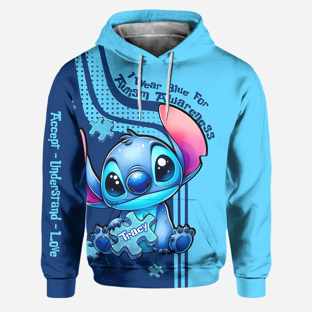 Personalized Autism Awareness Hoodie and Leggings Set for Kids/Adults - Custom Name Gift Hoodie & Leggings GradoCreations