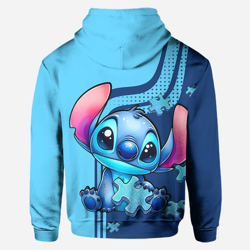 Personalized Autism Awareness Hoodie and Leggings Set for Kids/Adults - Custom Name Gift Hoodie & Leggings GradoCreations