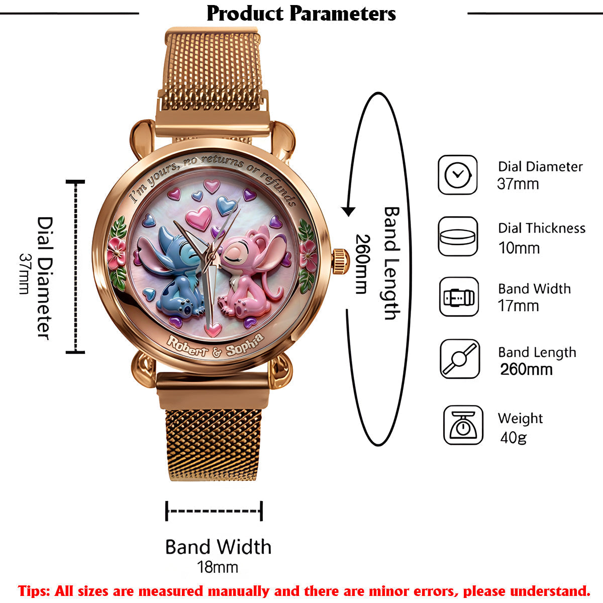 Personalized Ohana Women Hand Watch Custom Name Gift Women Hand Watch GradoCreations
