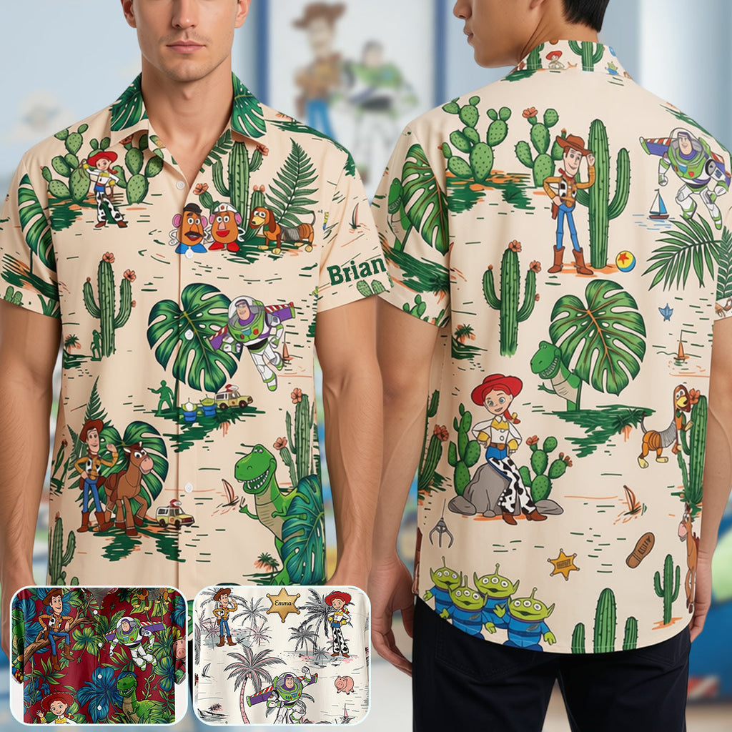 Personalized Cartoon Hawaiian Shirt for Kids Customizable Gift Hawaiian Shirt GradoCreations