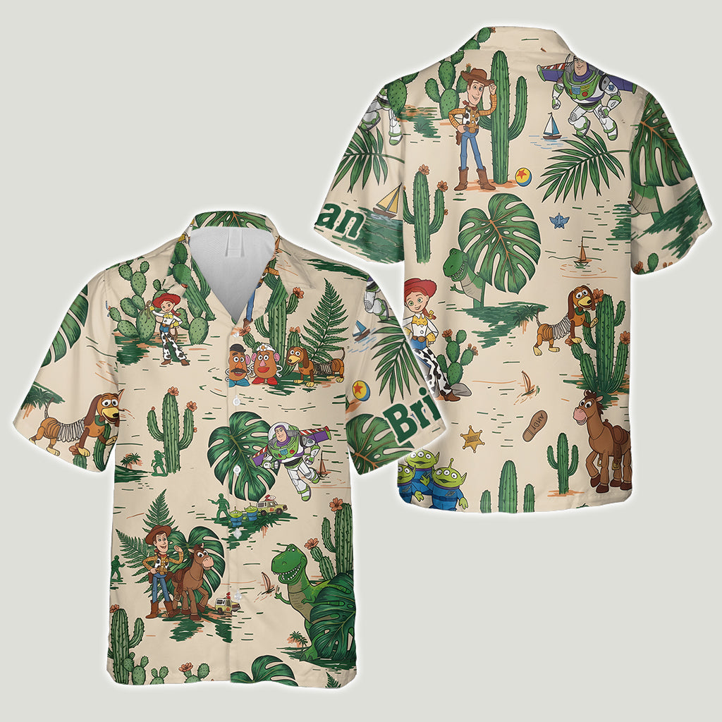 Personalized Cartoon Hawaiian Shirt for Kids Customizable Gift Hawaiian Shirt GradoCreations