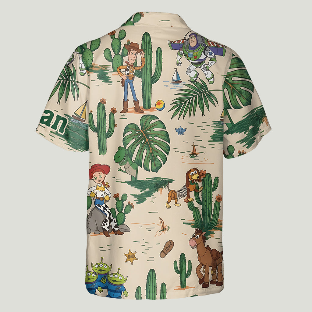 Personalized Cartoon Hawaiian Shirt for Kids Customizable Gift Hawaiian Shirt GradoCreations