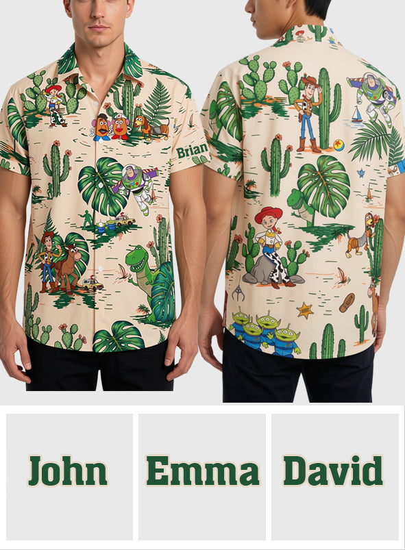 Personalized Cartoon Hawaiian Shirt for Kids Customizable Gift Hawaiian Shirt GradoCreations