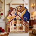 Personalized Beauty and the Beast Hanging Organizer with Custom Names Hanging Organizer GradoCreations